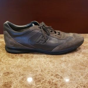 MEN'S GREY HOGAN LACE UP SNEAKERS SHOES ITALY